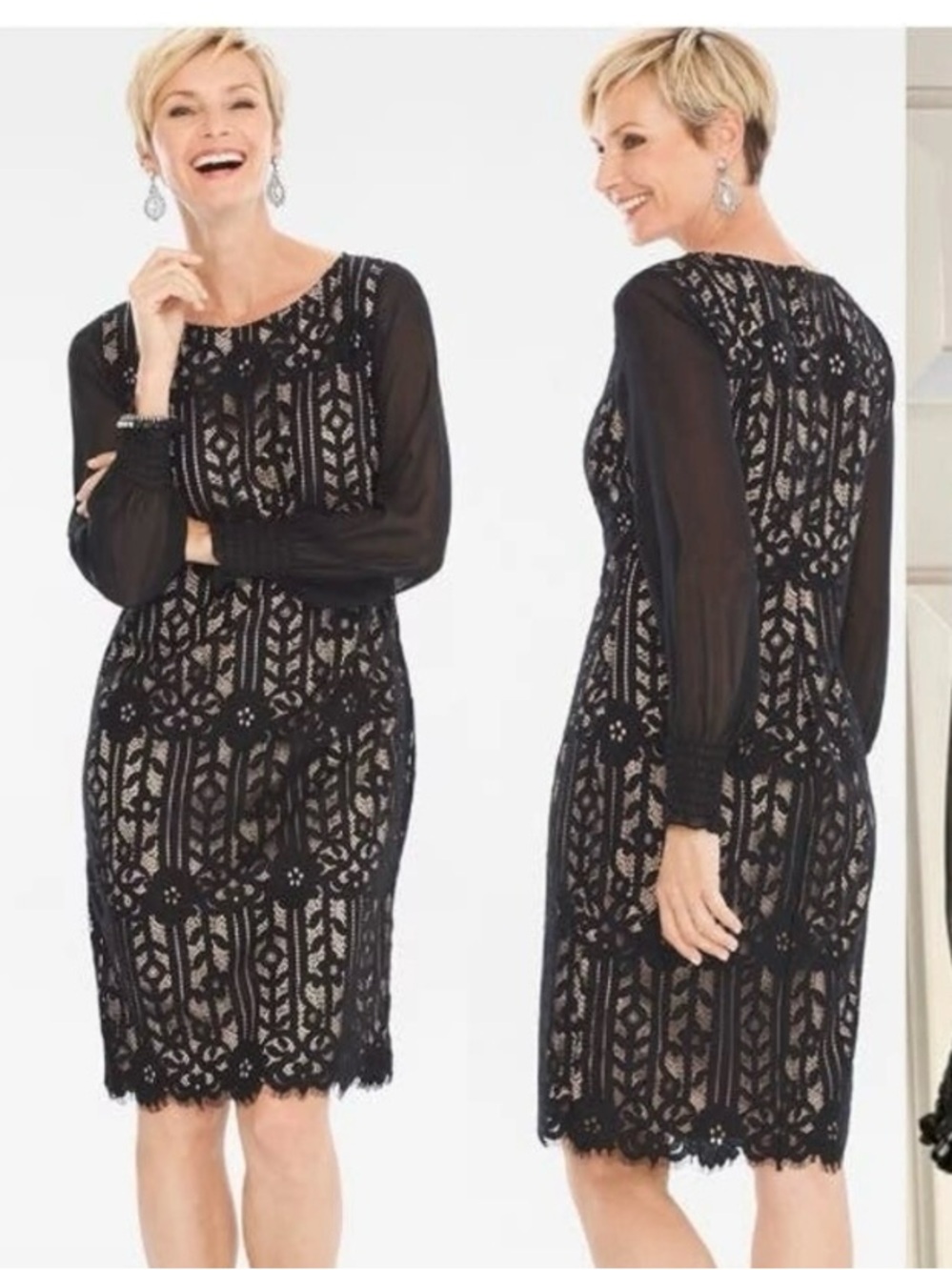 NWT Chico’s Black Lace Dress (4) Size 20/22/2X